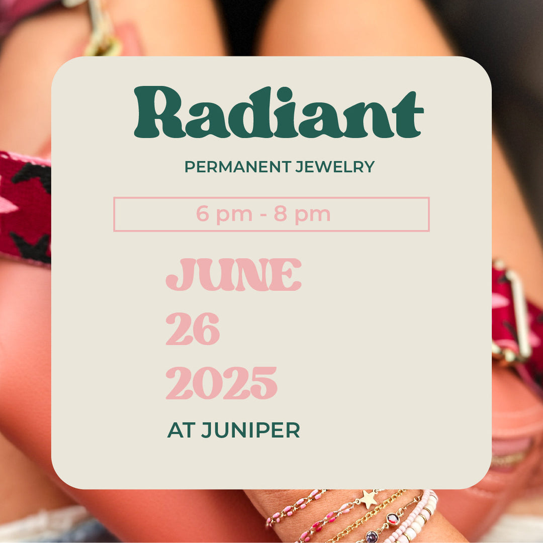 Permanent Jewelry at Juniper in Downtown Greenville.