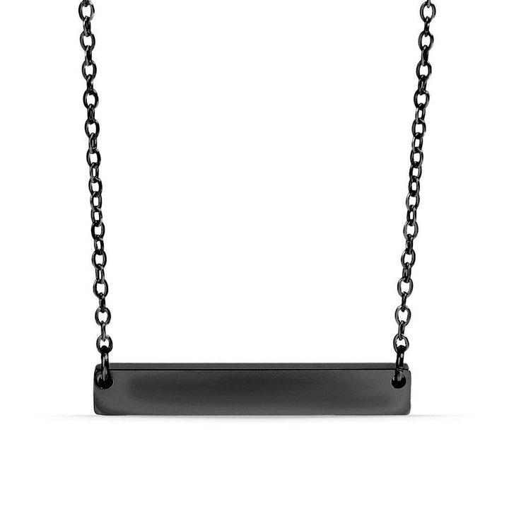 Polished Blank Stainless Steel Bar Necklace: Gold