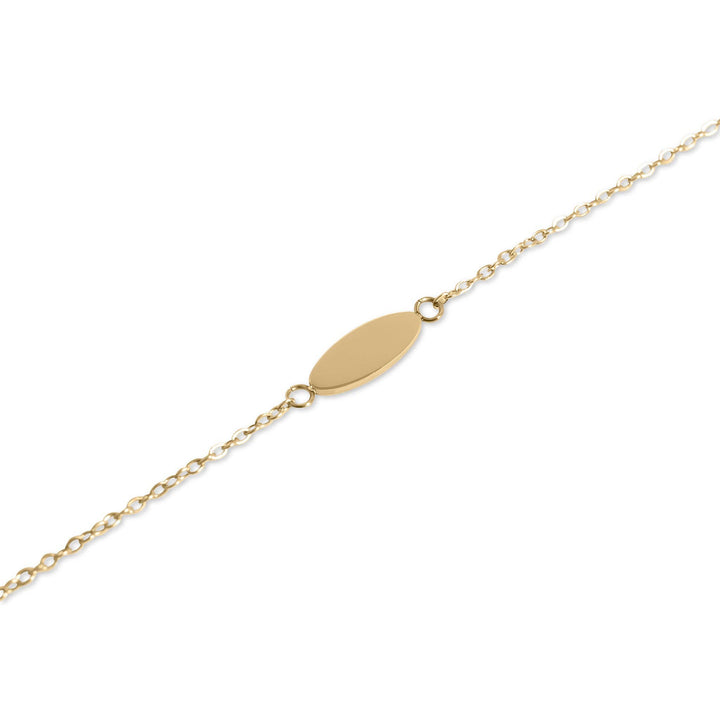 18K Gold PVD Stainless Steel Blank Bracelet: Gold