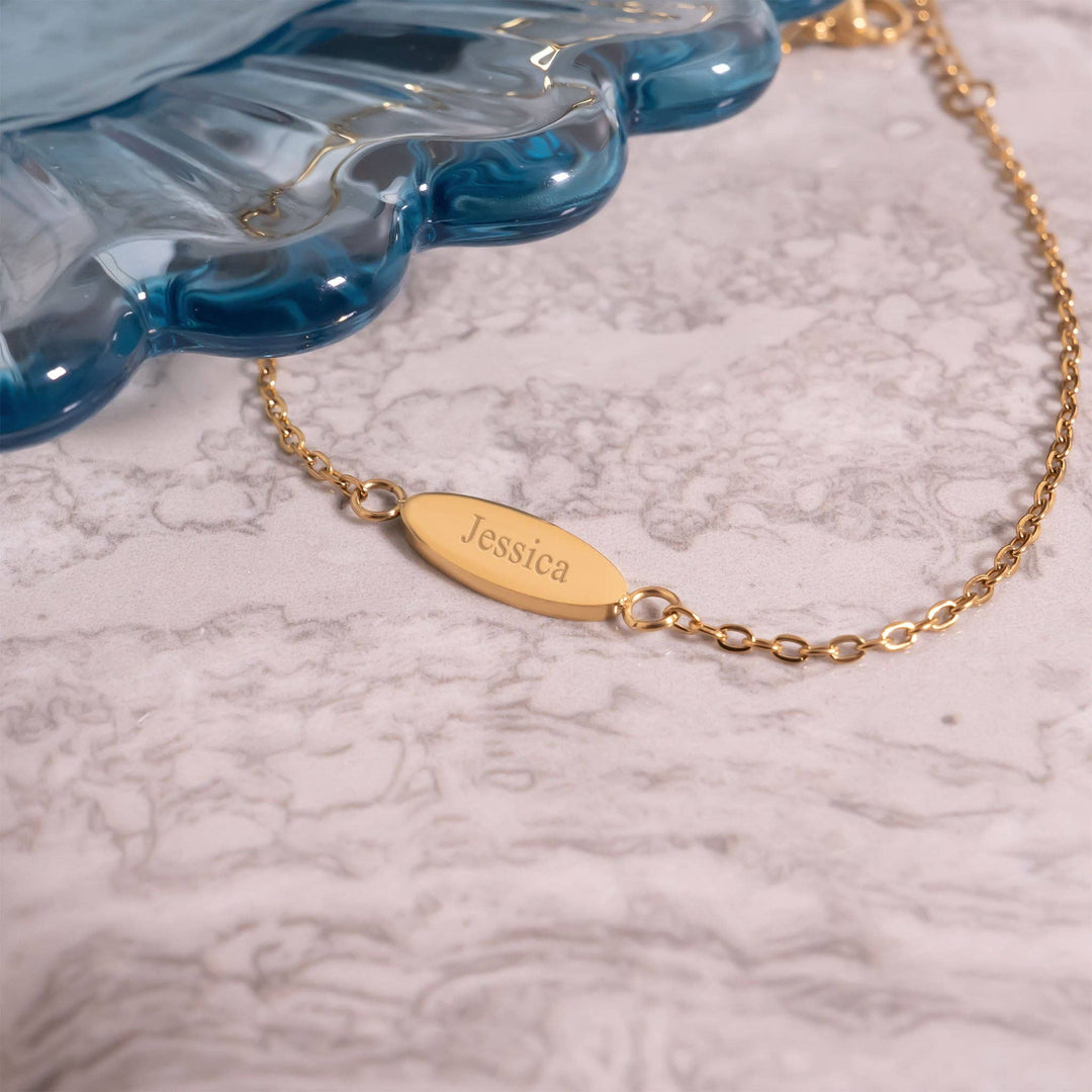 18K Gold PVD Stainless Steel Blank Bracelet: Gold