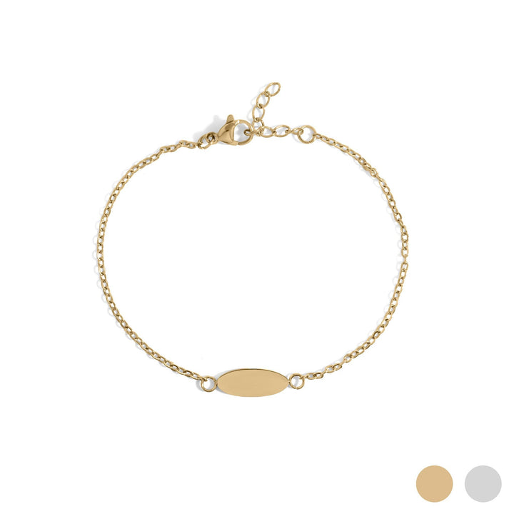 18K Gold PVD Stainless Steel Blank Bracelet: Gold